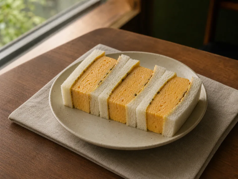厚焼きたまごサンドの写真